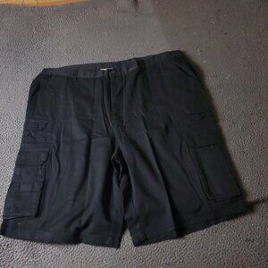 Boulder Creek Trading Cargo Shorts Big Tall Mens Size 48 Black Chino Khaki Cotto